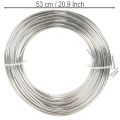 Drut aluminiowy, srebrny, 3 mm, drut rzemieślniczy do projektów kreatywnych, 1 kg | Floristik24.pl
