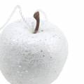 Floristik24 Deco Mini Apple Glitter White Christmas Tree Ornament Ø3,5cm 24szt