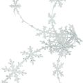 Floristik24 Wstążka satynowa Świąteczna wstążka śnieżynka biała 25mm 5m