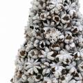 Floristik24 Deco Christmas Tree Star Anise White Washed Glitter 30cm