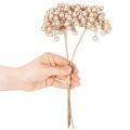Sztuczna gałązka jagód, dekoracja w kolorze szampańskim, 28 cm, 3 sztuki | Floristik24.pl