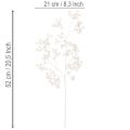 Sztuczna gałązka białej jagody, dekoracja/materiały rzemieślnicze, 52 cm | Floristik24.pl