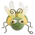 Floristik24 Figura ogrodowa pszczoła, figura dekoracyjna metalowa owad wys. 9,5 cm zielono-żółta