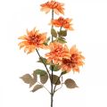 Floristik24 Dekoracja Kwiat Dalii, Dekoracja Jesienna, Kwiat Jedwabny Pomarańczowy 55cm Ø9/11cm