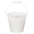 Floristik24 Wiadra blaszane białe Ø14cm H12cm 6 szt.
