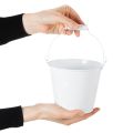 Wiadra blaszane białe Ø14cm H12cm 6 szt. | Floristik24.pl
