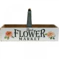 Floristik24 Pudełko na rośliny, dekoracja kwiatowa, drewniane pudełko do sadzenia, nostalgiczny wygląd skrzynki na kwiaty 41,5 × 16 cm