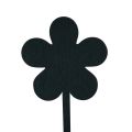 Floristik24 Wtyczka kwiatowa mini panele drewniane czarne Ø10cm 6szt