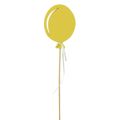 Floristik24 Kwiatowa dekoracja bukietowa ozdoba na wierzch tortu balon żółty 28cm 8szt
