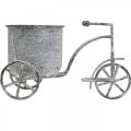 Floristik24 Flowerpot Bicycle Metal Vintage White Washed 24×13×14cm