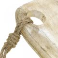 Floristik24 Drewniana taca, taca ze sznurkiem, naturalne drewno myte na biało, shabby chic dł.60cm
