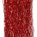 Floristik24 Ozdoba choinkowa świąteczna, falisty świecidełko czerwone połyskujące 50cm