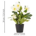 Sztuczna róża bożonarodzeniowa, roślina doniczkowa, dekoracja stołu, 34 cm | Floristik24.pl