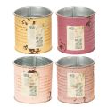 Pudełko ozdobne metalowe vintage Ø8cm W7,5cm Różne kolory | Floristik24.pl