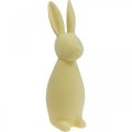 Floristik24 Deco Bunny Deco Easter Bunny Flokowany Żółty W47cm