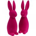 Deco Bunny Deco Easter Bunny Flokowany Różowy W29,5cm 2szt