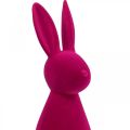 Floristik24 Deco Bunny Różowy Deco Easter Bunny Flokowany W47cm