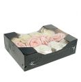 Floristik24 Deco rose mix biały, różowy, kremowy Ø7,5cm 12szt