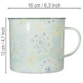 Kubek dekoracyjny, doniczka, mandala, emaliowany, Ø13cm, wys.12cm | Floristik24.pl