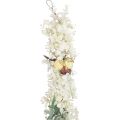 Floristik24 Dekoracyjna girlanda roślinna eukaliptusowa sztuczna róża suchy wygląd 170cm bielona