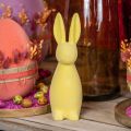 Floristik24 Deco Bunny Deco Easter Bunny Flokowany Jasnożółty W29,5cm 2szt