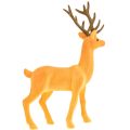 Floristik24 Dekoracyjna figurka jelenia renifera żółtobrązowa flokowana 37cm