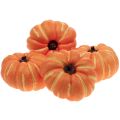 Floristik24 Dekoracja dyniowa na Halloween, jesienna dekoracja stołu pomarańczowa 12,5cm wys.7cm 4szt