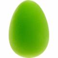 Floristik24 Ozdobna pisanka zielona wys.25cm Ozdoba wielkanocna flokowane ozdobne jajka