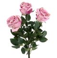 Floristik24 Róża dekoracyjna z wypełnieniem stary róż Ø10cm L65cm 3szt.