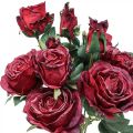 Floristik24 Deco róże czerwone sztuczne róże jedwabne kwiaty 50cm 3szt