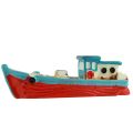 Floristik24 Dekoracyjna łódź w kształcie łodzi niebiesko-czerwona morska dekoracja stołu 5cm 8szt