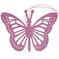 Dekoracyjny wieszak motylki fioletowy/różowy/różowy 12cm 12szt