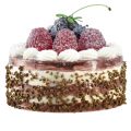Floristik24 Dekoracyjny tort czekoladowy z manekinem do tortu malinowego Ø10cm