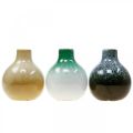 Floristik24 Wazony dekoracyjne, zestaw wazonów ceramicznych sferyczne W10,5cm Ø9cm 3szt