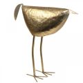 Floristik24 Deco ptaszek Deco figura ptaszek złota ozdoba metalowa 46×16×39cm