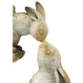 Floristik24 Figury dekoracyjne mama-królik z dzieckiem-królikiem szaro-brązowym wys. 35cm
