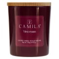 Floristik24 Świeca zapachowa w kieliszku Camila czerwone wino Ø7,5cm W8cm
