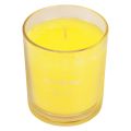 Floristik24 Świeca zapachowa w szkle o letnim zapachu Frangipani Yellow W8cm