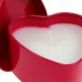 Floristik24 Świeca zapachowa w kształcie serca różowa 7cm x 3,5cm 1szt.