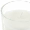 Floristik24 Świeca zapachowa w szklanym waniliowym białym Ø8cm W10,5cm