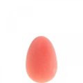 Jajko wielkanocne jajko pomarańczowe morela plastik flokowane 20cm