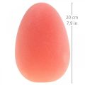 Jajko wielkanocne jajko pomarańczowe morela plastik flokowane 20cm
