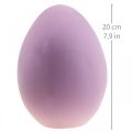 Jajko wielkanocne ozdobne jajko plastikowe fioletowe flokowane 20cm