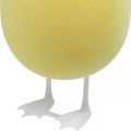 Floristik24 Jajko ozdobne z nogami żółta dekoracja stołu ozdobna figurka jajko wielkanocne wys.25cm