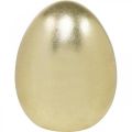 Floristik24 Ceramiczne jajko złote, szlachetna dekoracja wielkanocna, ozdobny przedmiot jajko metaliczny W16,5cm Ø13,5cm