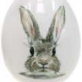 Floristik24 Ozdobny motyw królika stojącego na jajku, dekoracja wielkanocna, królik na jajku Ø8cm W10cm komplet 4 szt