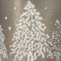 Dekoracyjne wiaderko z jodłami i drewnianą rączką, 13 cm | Floristik24.pl
