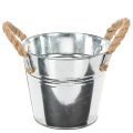 Floristik24 Wiadro z uchwytami linowymi Ø14cm H12cm