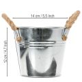 Wiadro z uchwytami linowymi Ø14cm H12cm | Floristik24.pl