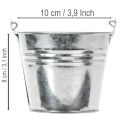 Wiadro Ø10cm wys.8cm 10 szt. Cynkowe, błyszczące | Floristik24.pl